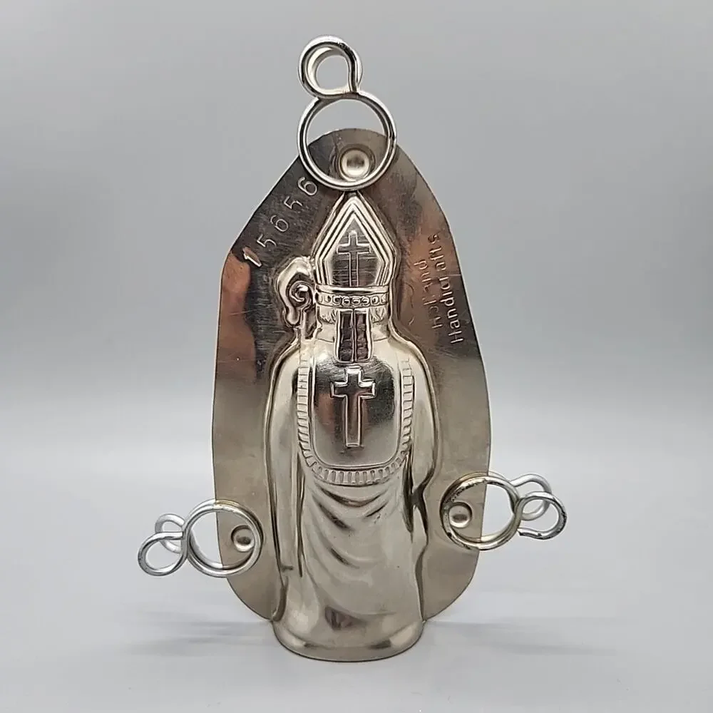 Vintage Father Christmas Dutch Chocolate Mold Holland Handicrafts w/ Clips 15656